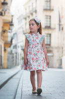 Girls orange flowers dress