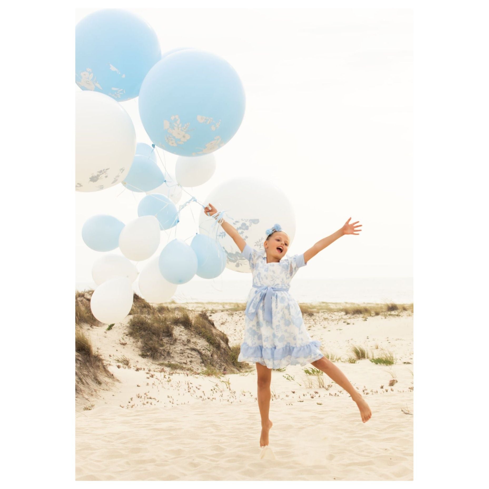 Soft Blue Roses Dress