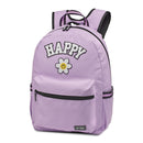 Purple Happy Canvas Backpack