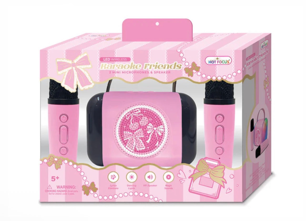 Karaoke Friends 2 Mini Microphones & Speaker - Bowtiful