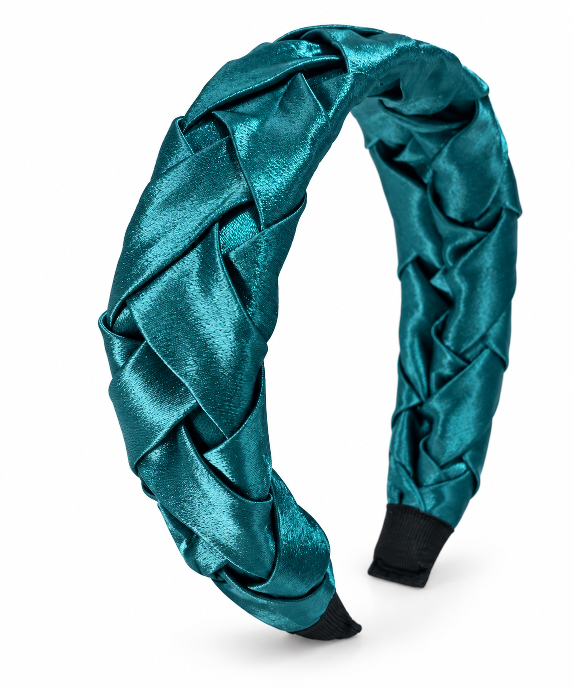 Aqua Satin Braided Headband
