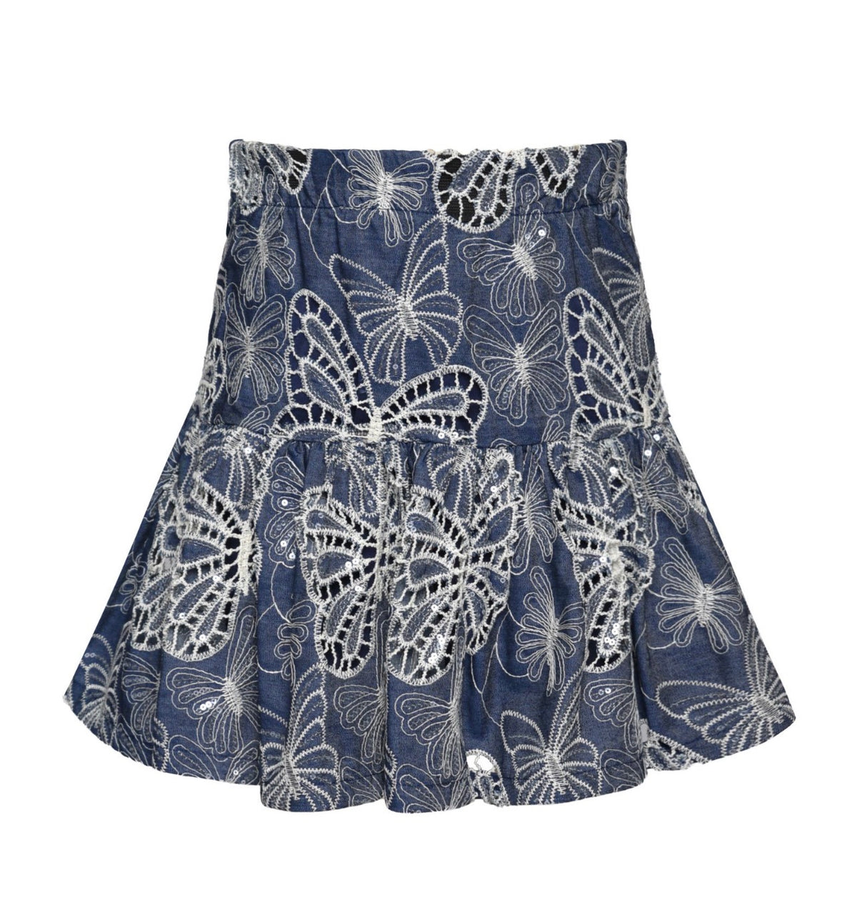 Butterfly Embroidered 3 Pcs Set