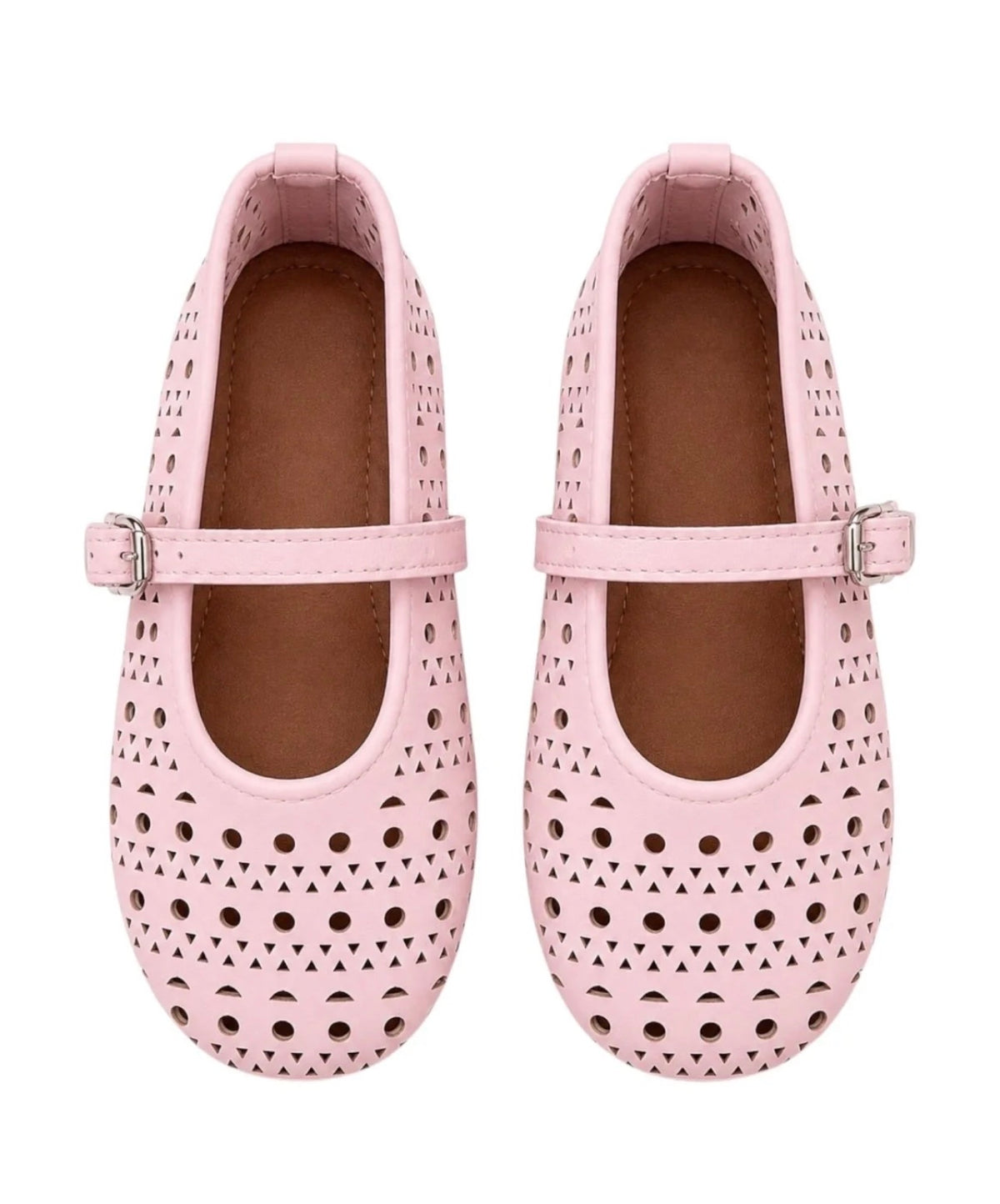 Lily Eyelet Flats Pink
