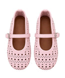Lily Eyelet Flats Pink