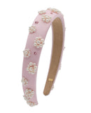 Satin Flower Headband - Pink