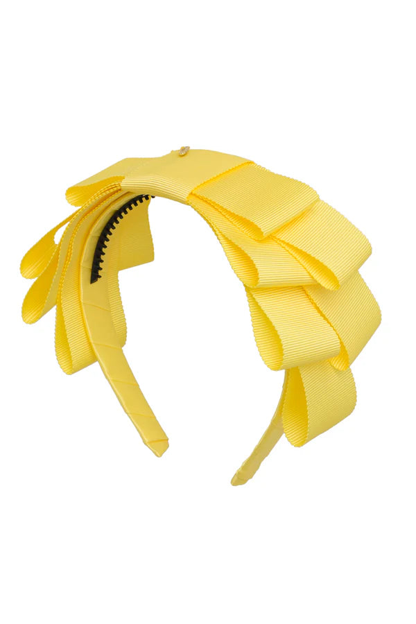 Abundant Bow Headband - Lemon Yellow