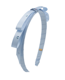 Thin Satin Headband - Light Blue