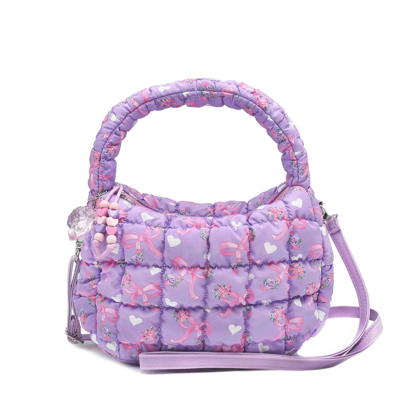 Scrunch Bow Crossbody - Lila