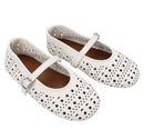 Lily Eyelet Flats White