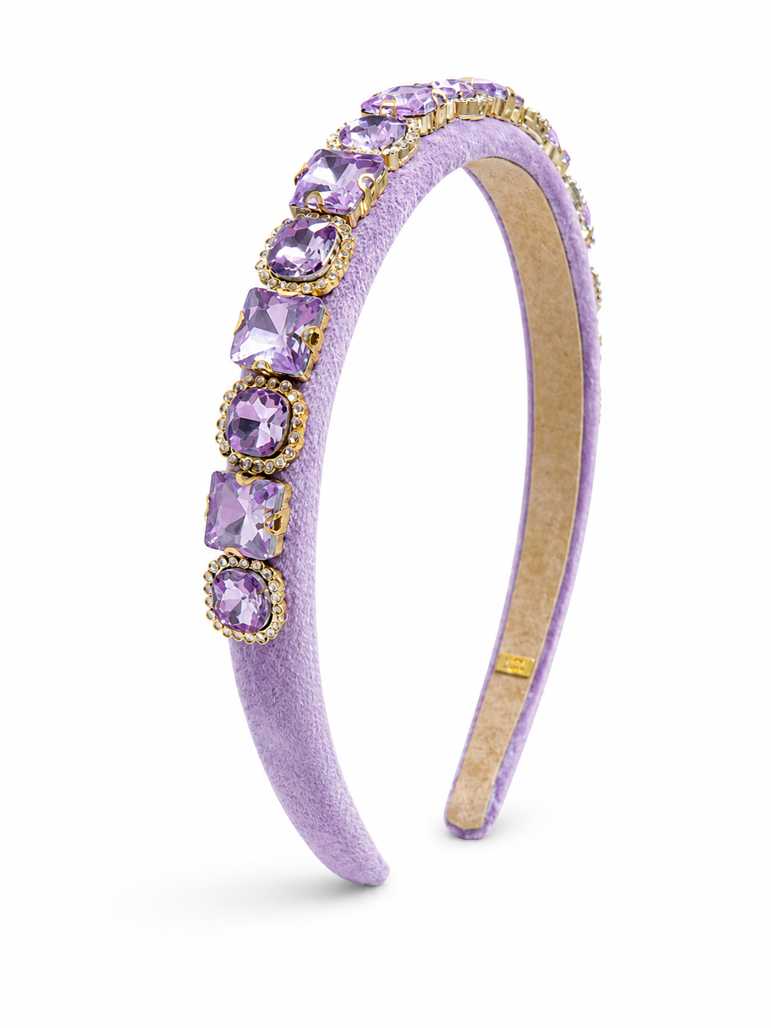 Jeweled Thin Headband - Lavanda
