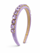 Jeweled Thin Headband - Lavanda