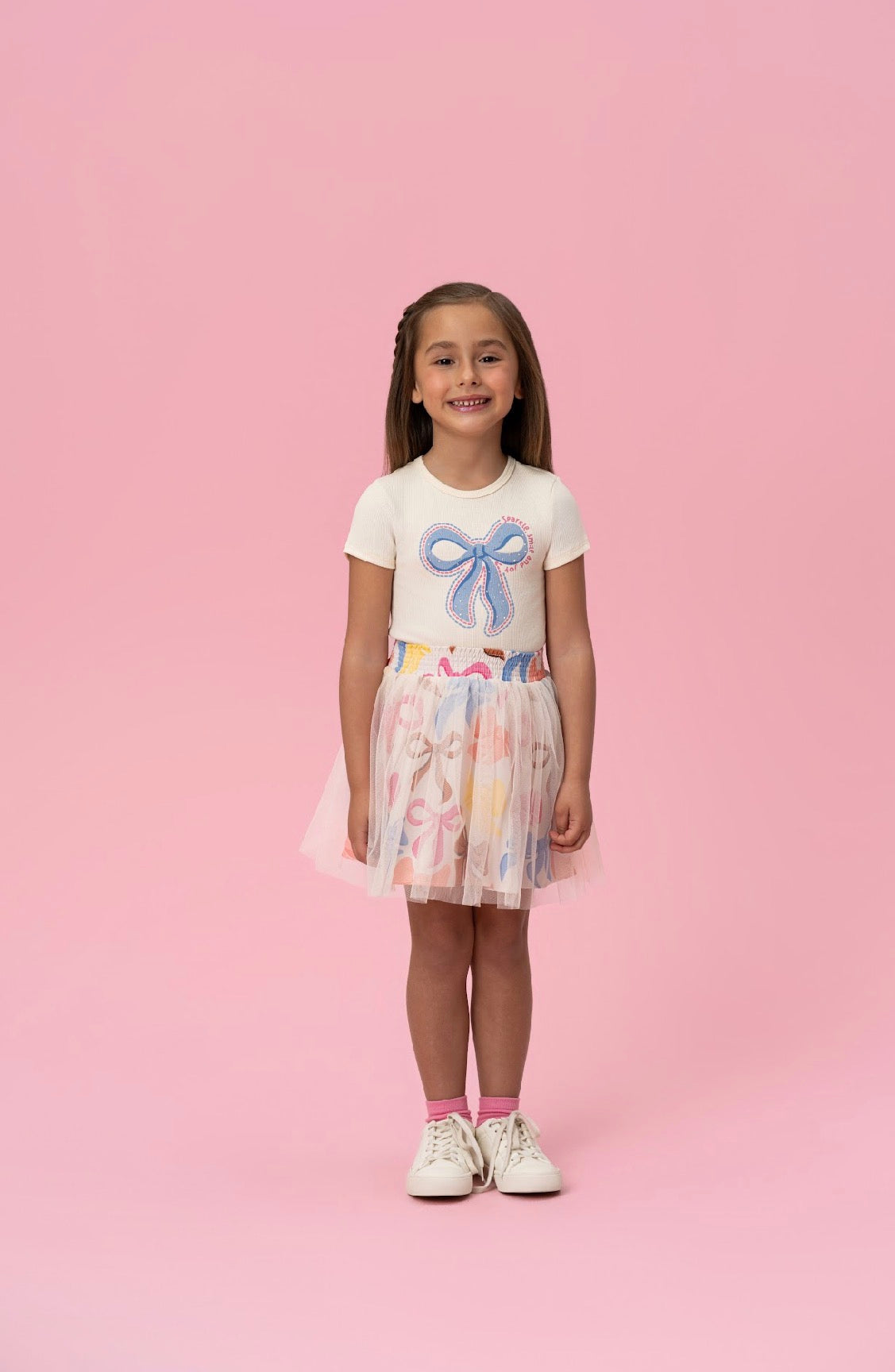 Sleeveless Big Blue Bow Set