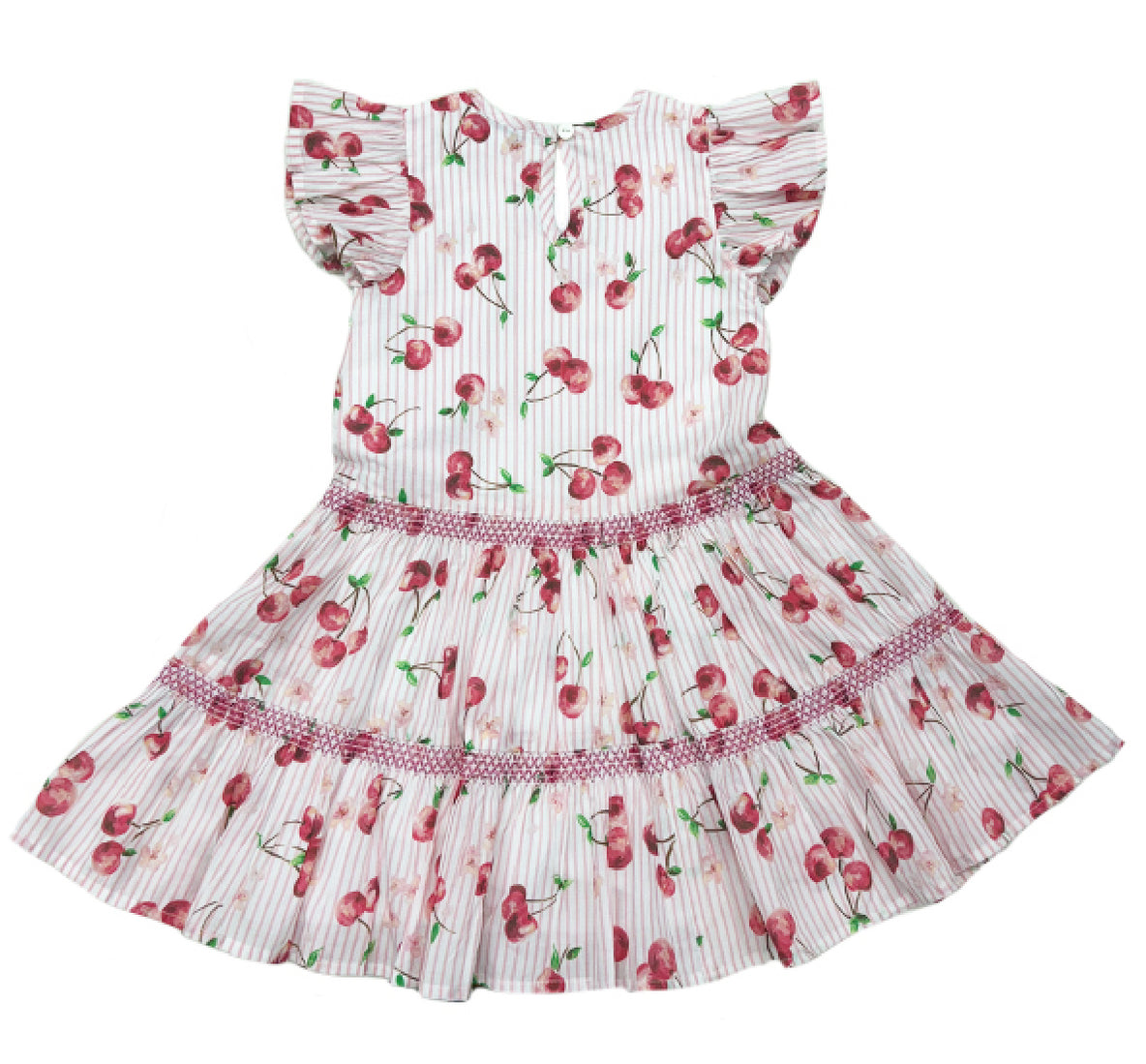 Cherry Stripe Twirl Dress