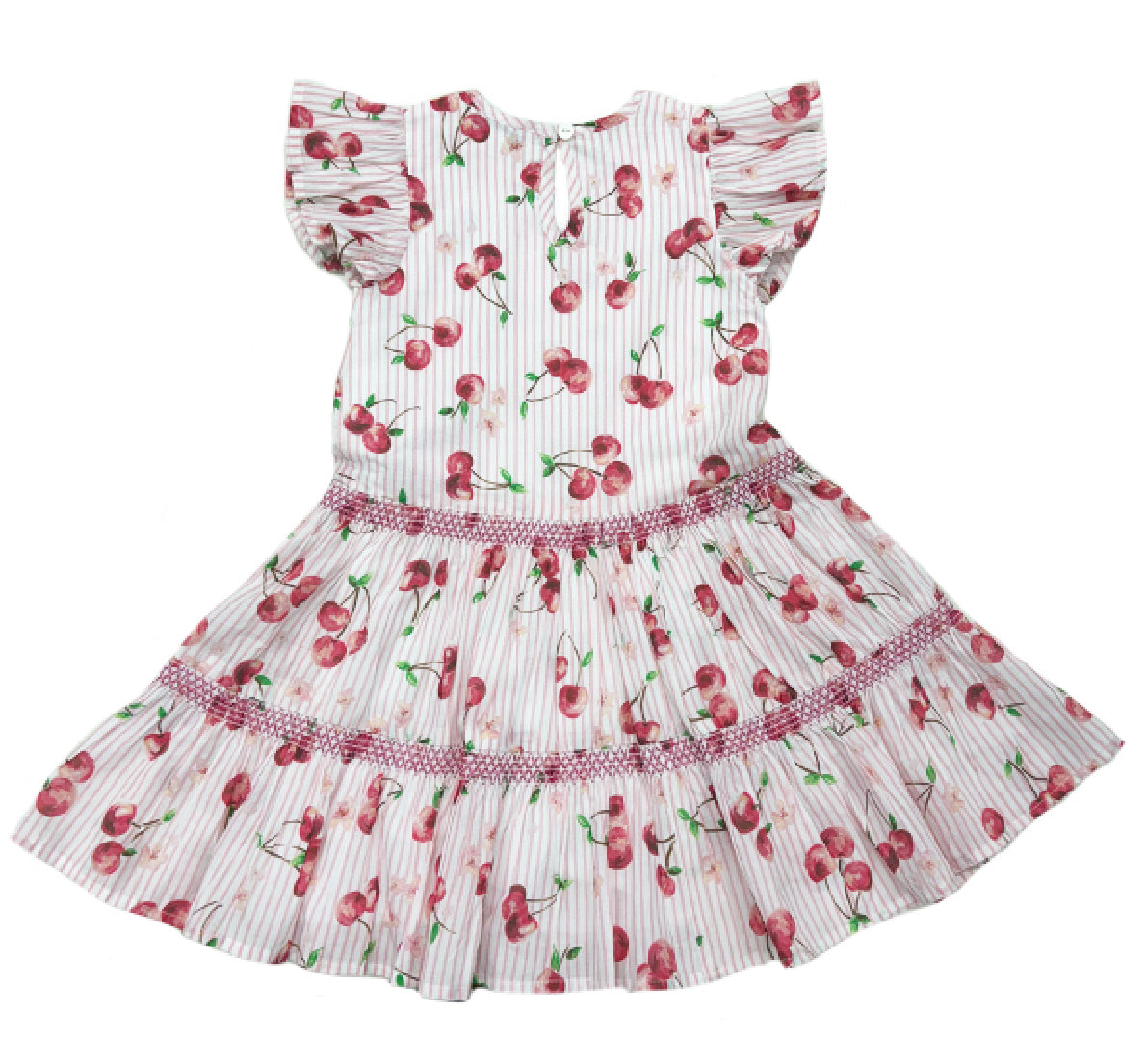 Cherry Stripe Twirl Dress