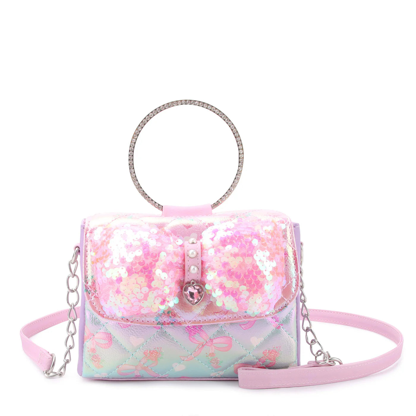 Sequin Bow Crossbody