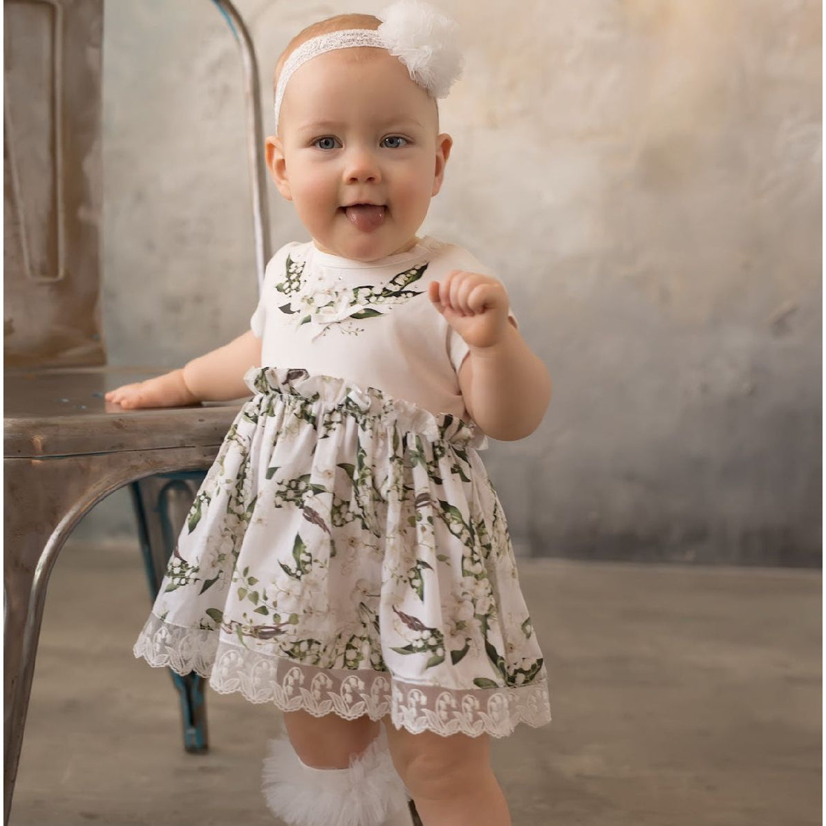 Green Forest Baby Dress