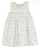 Swiss Floral Smock Dress - Blue