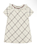 Tartan Plaid Smock Ivory Dress