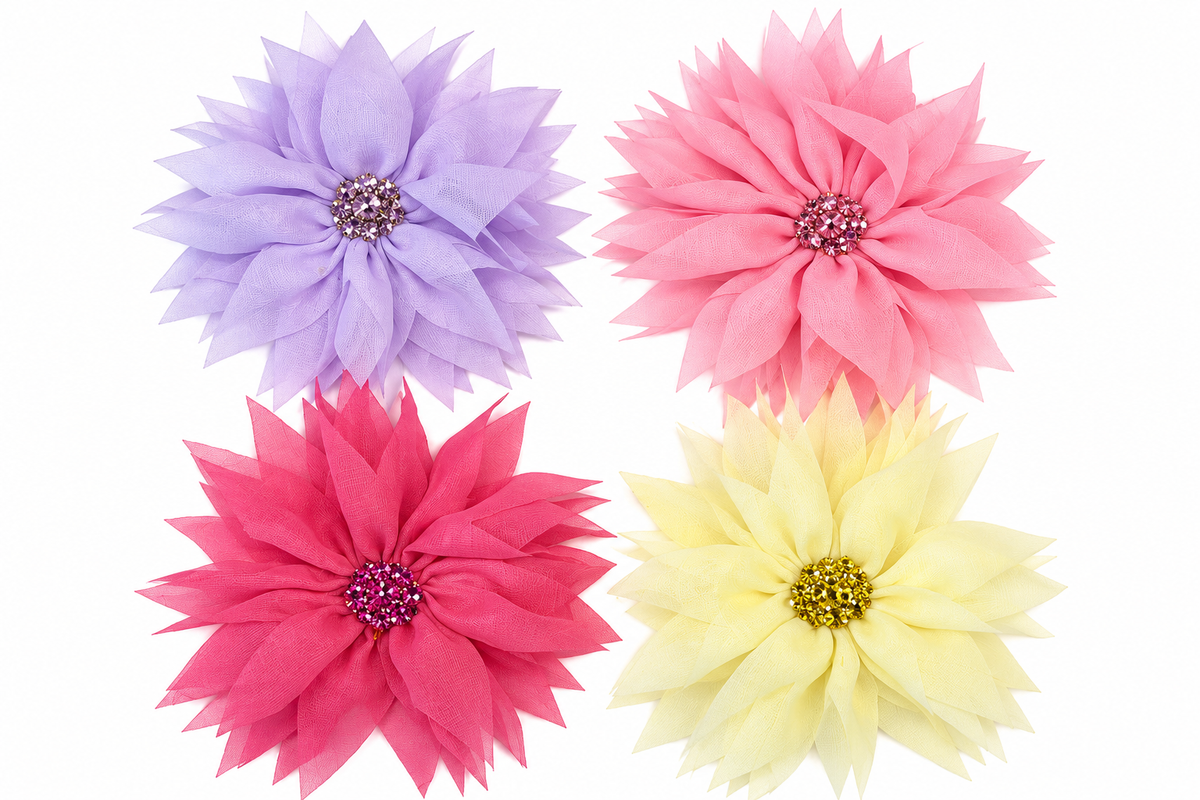 Crystal Bloom Bow 1pc
