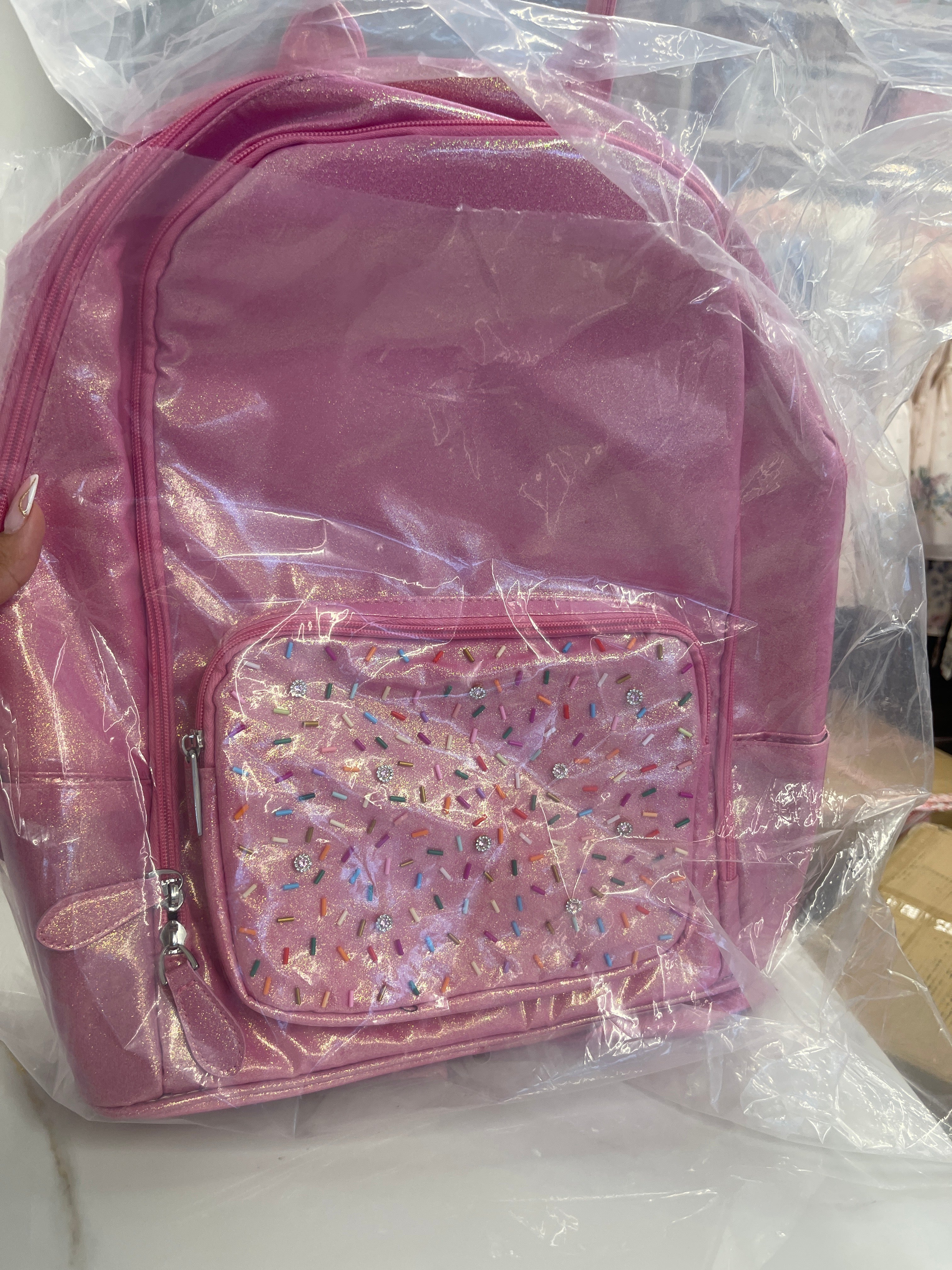Hot Pink Sparkle Backpack