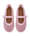Glitter Lala Mesh Flats Pink