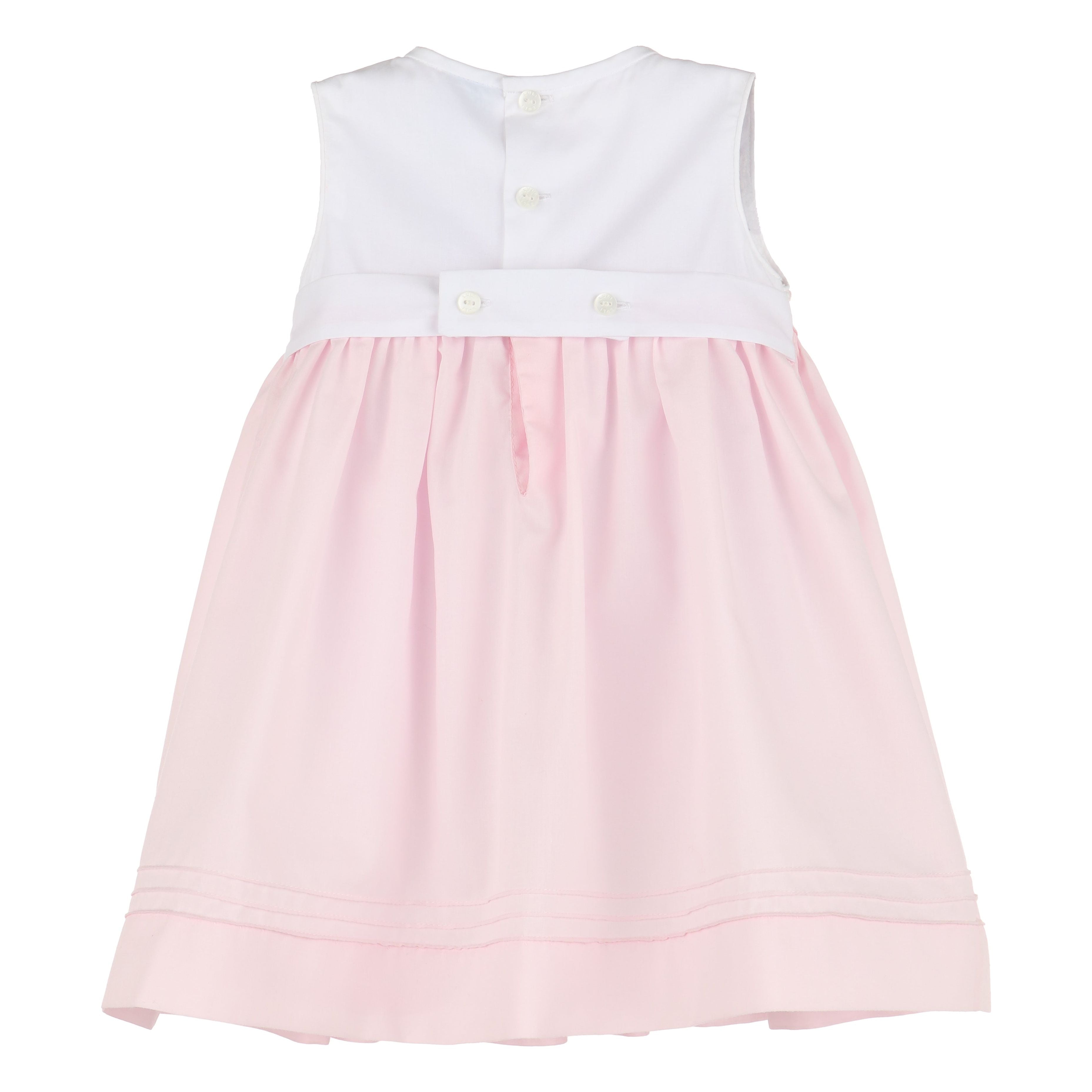 White & Soft Pink Baby Dress