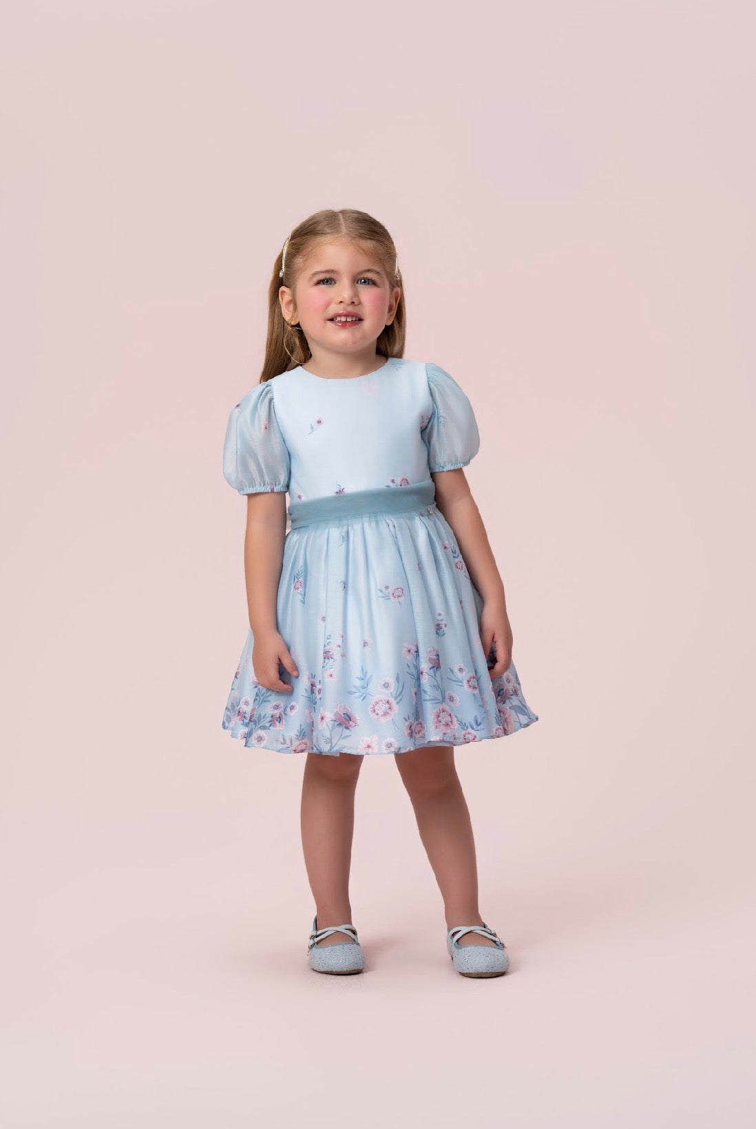 Light Blue Flowered Dress