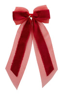 Primrose Princess Long Tail Bow Clip - Red