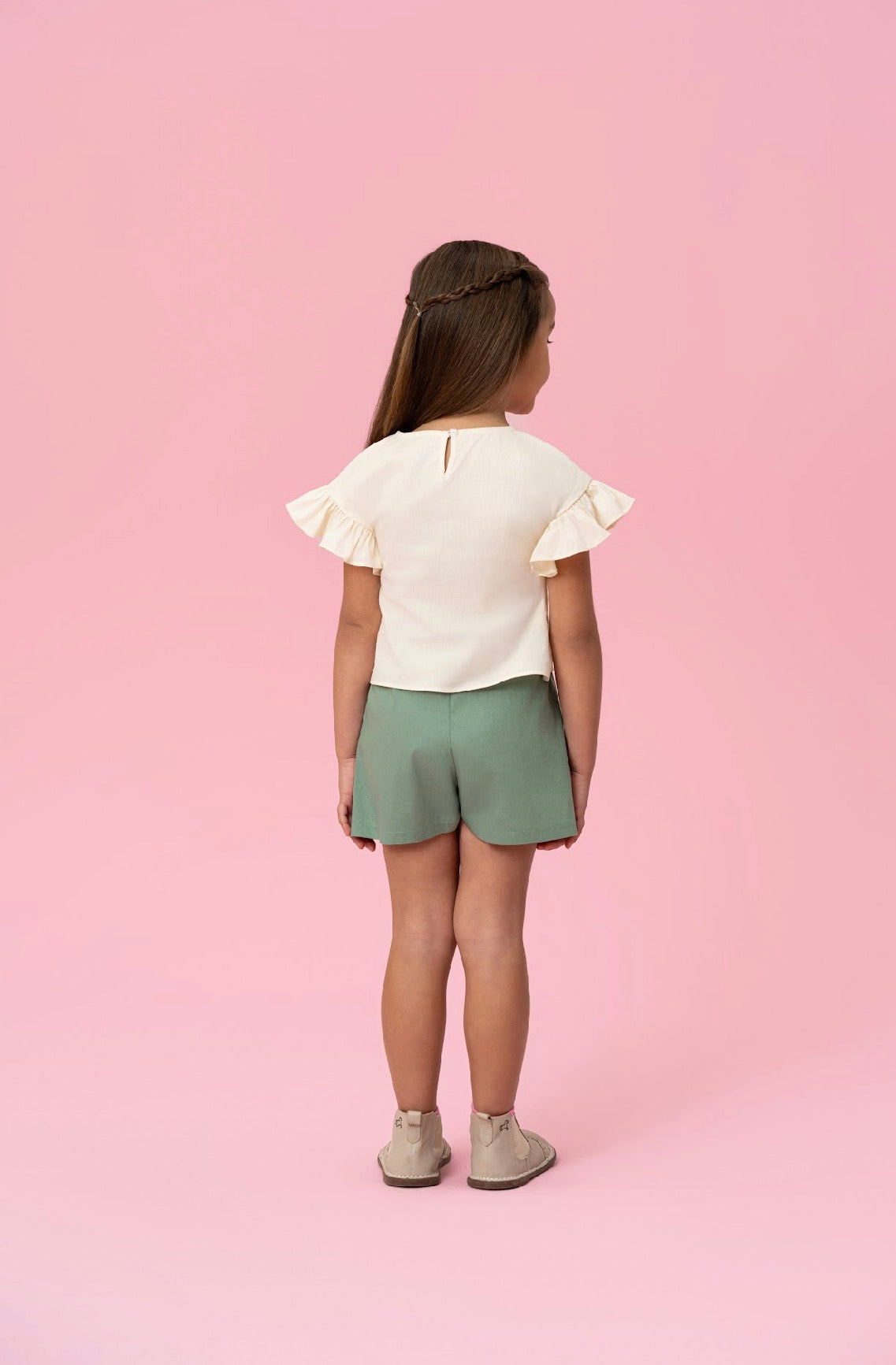 Flower & Green Short Set