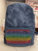 Denim Glittered Backpack