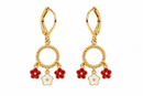 Red Flowers Earrings