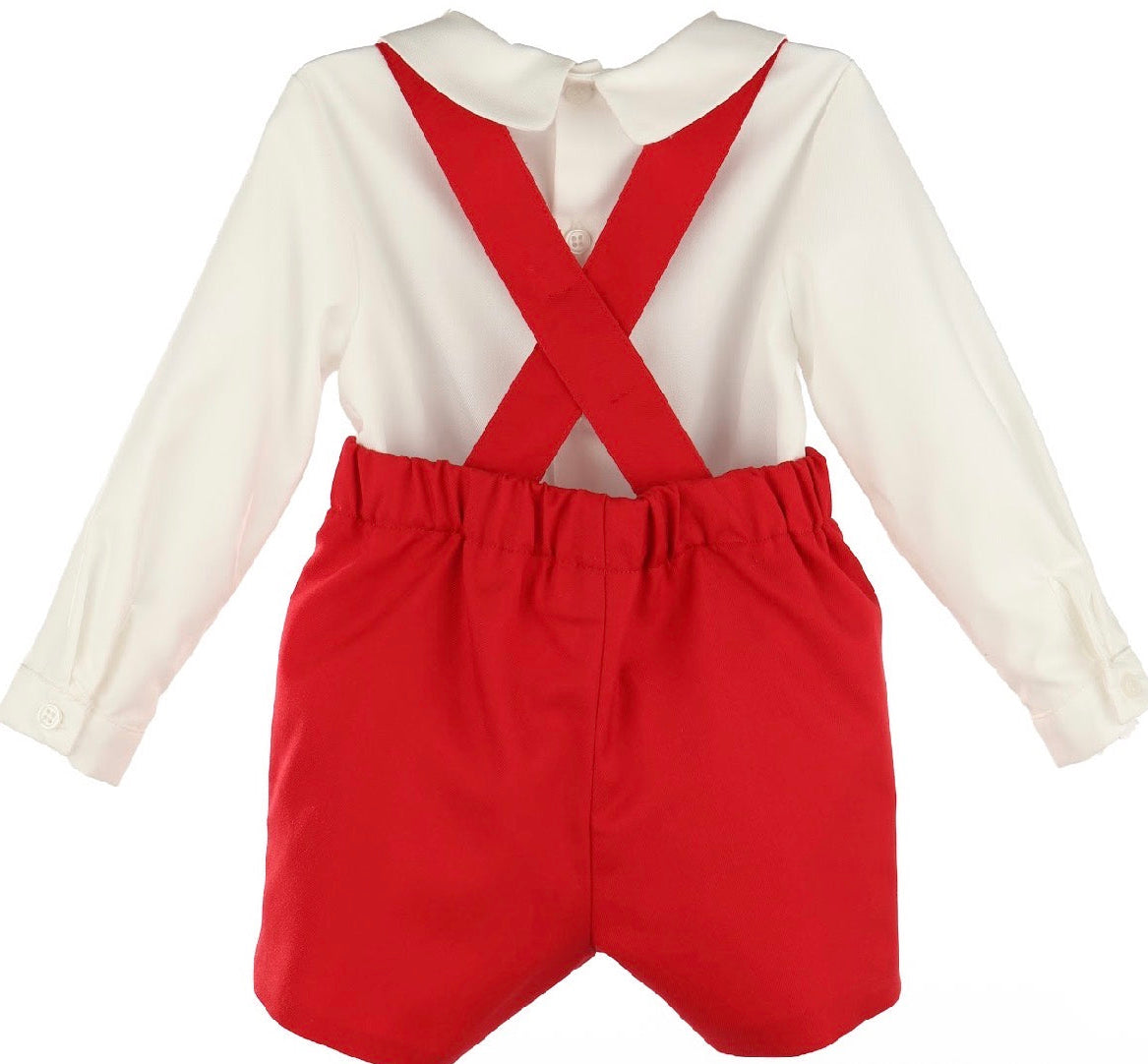 Suspenders Smock Boy Set