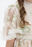 Pastel Peach & Sequins Dress