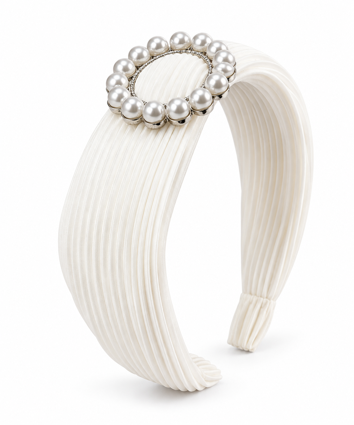 White Pearl Medallion Headband