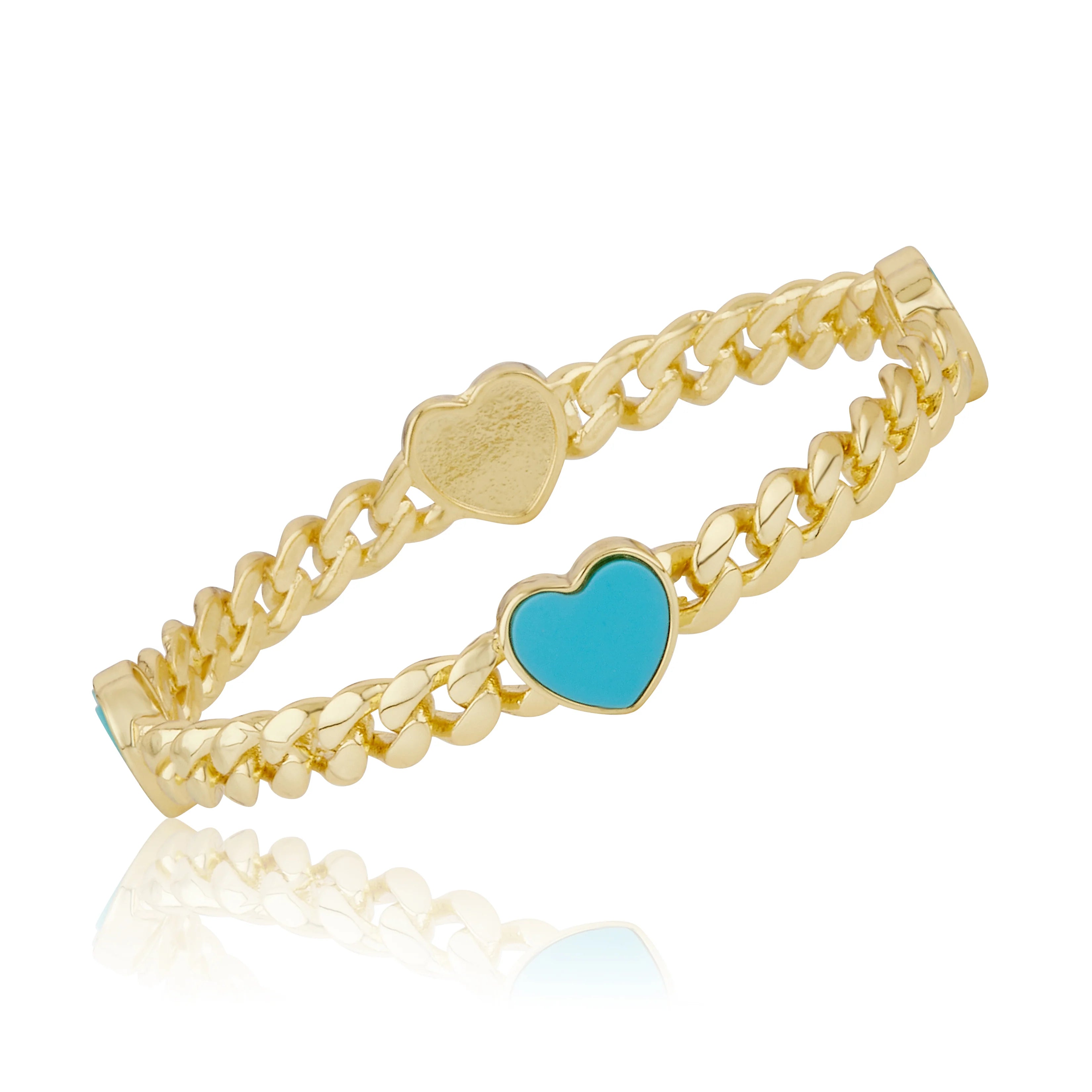 Turquoise Hearts Bangle