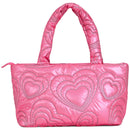 Pink Silver Puff Bag