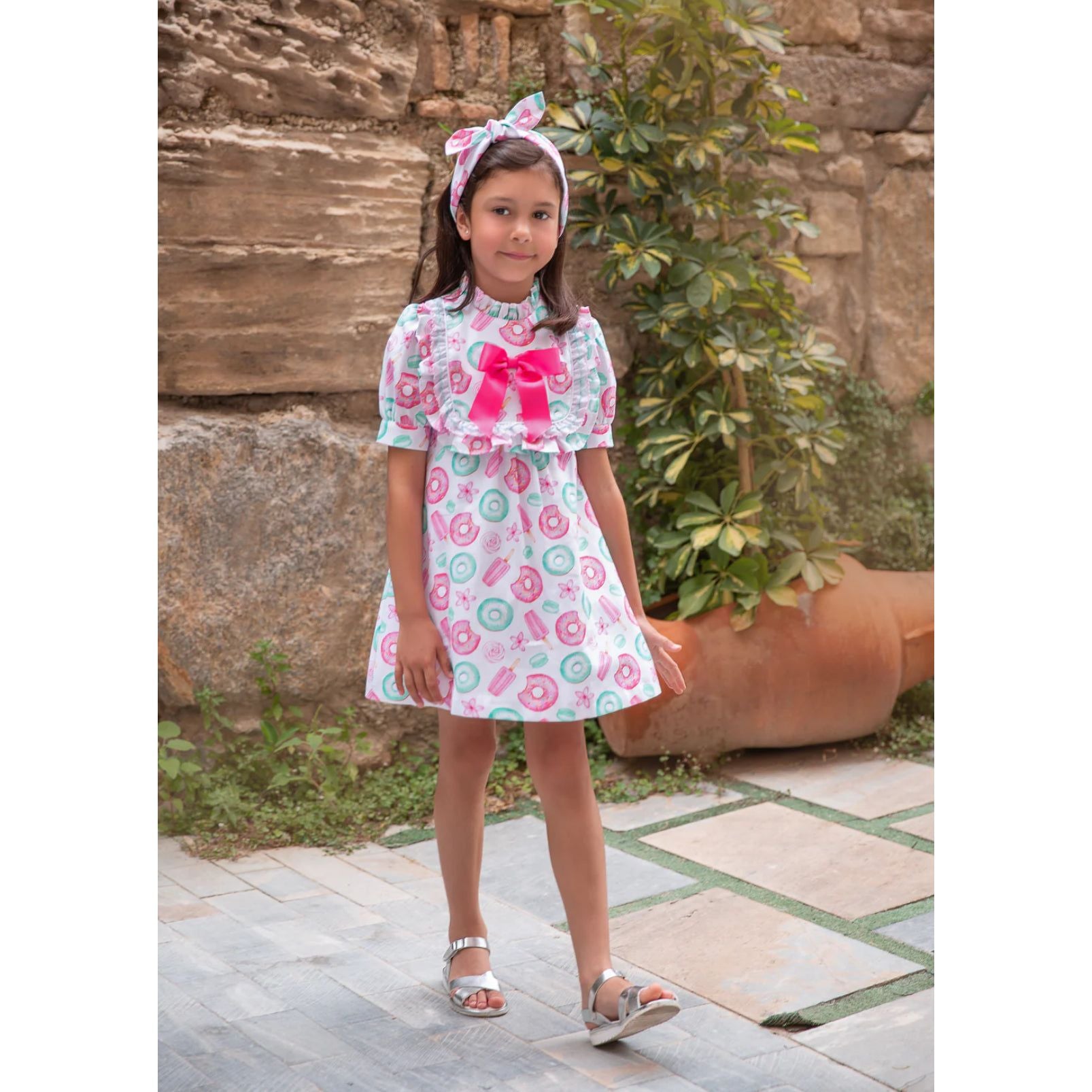 Pink Donuts Girls Dress