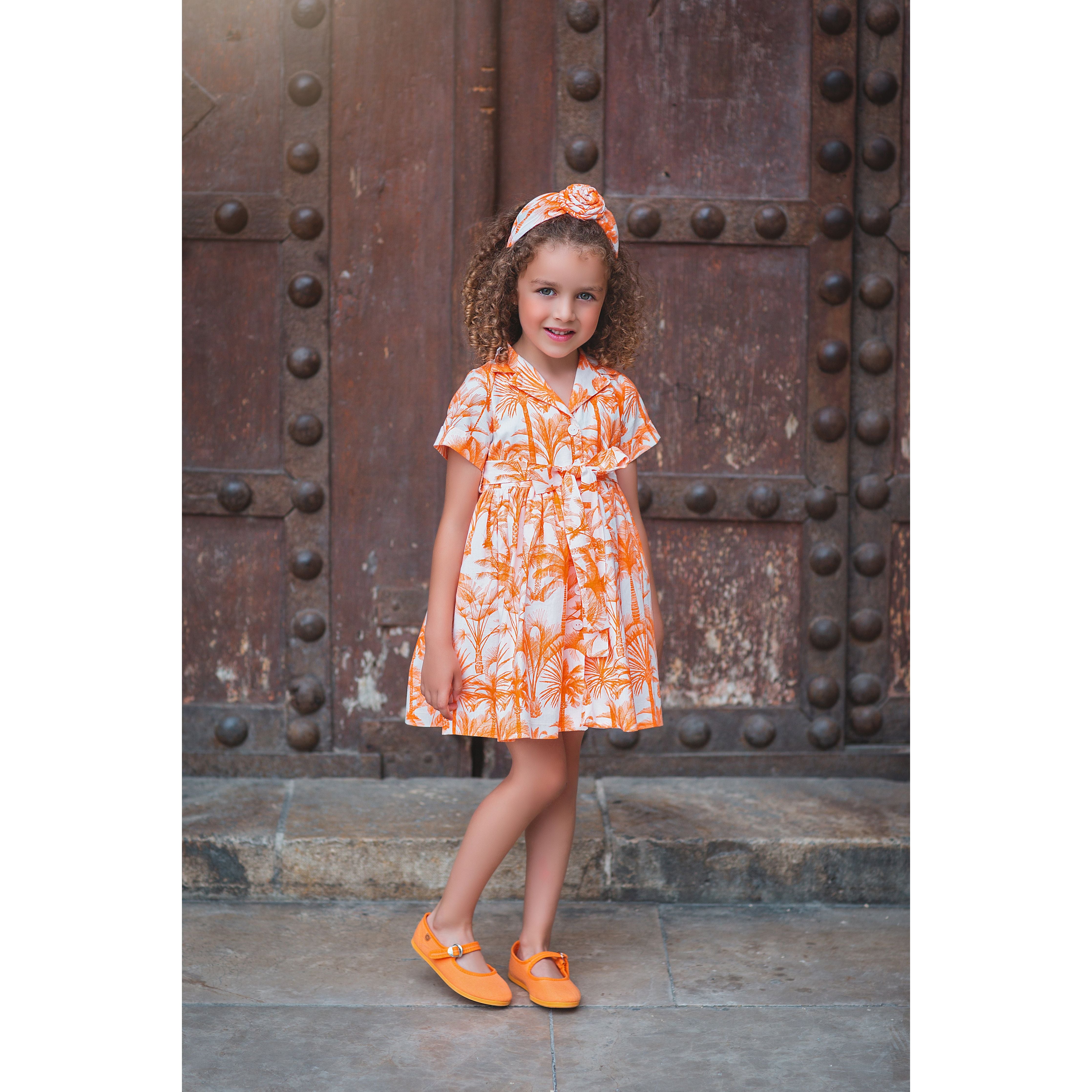 Amazing orange patterned dress