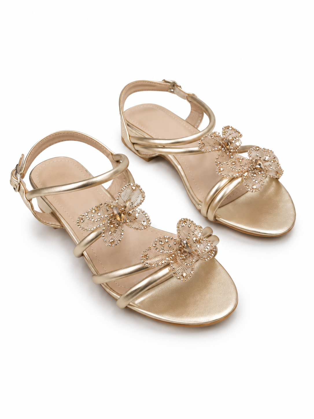Golden Butterflies Sandals