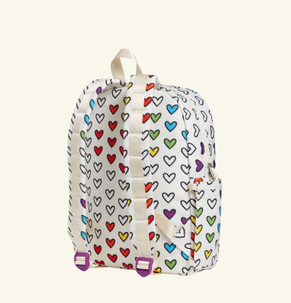 Travel Rainbow Hearts Backpack