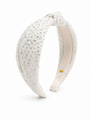 Velvet & Crystals Headband - White