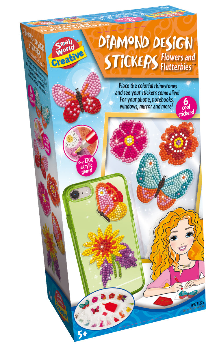 Diamond Design Stickers Flowers
