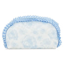 Beautiful Blue Toile Oval Cosmetic Bag