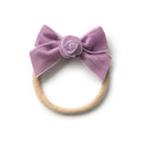 Rosette Velvet Baby Band Lavender