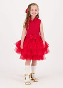 Eunice Tulle Dress Red