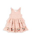 Ellie Cherries Dress Gots - Amour Stripe