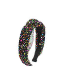 Tulle Jeweled Headband - Black