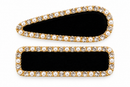 Pearl & Crystal Velvet Clips 1pc