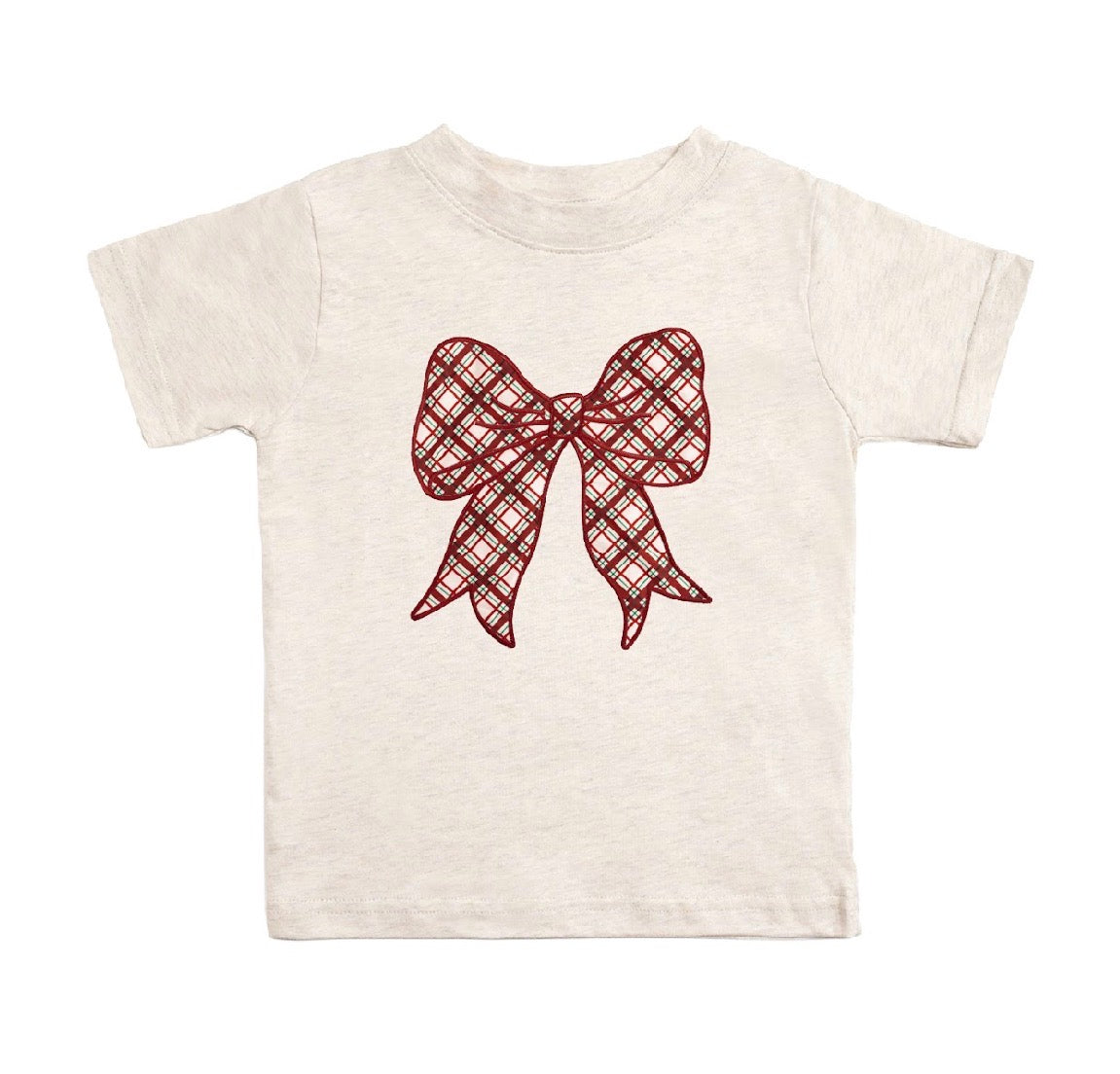 Christmas Plaid Bow Patch Set