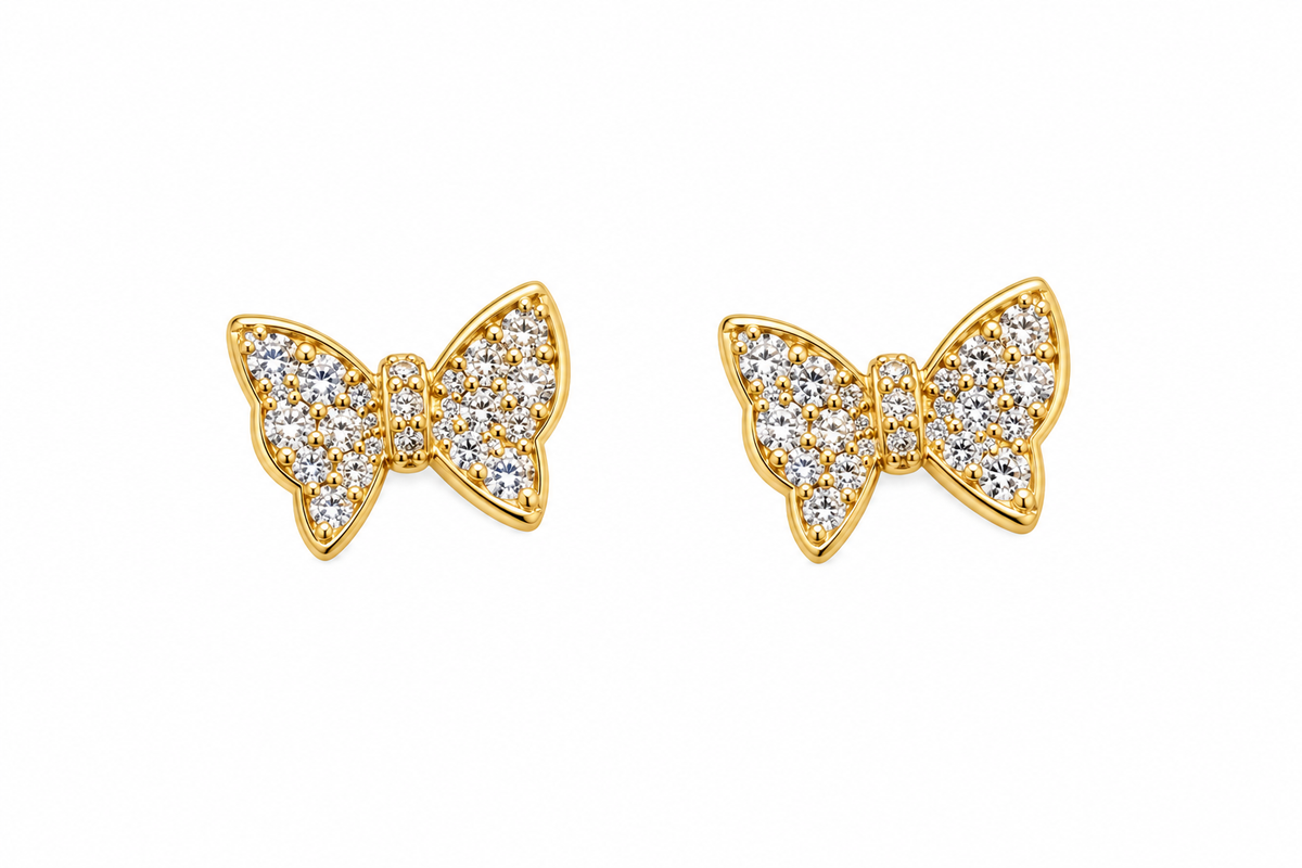 Brilliant Butterflies 14Kt. Earrings